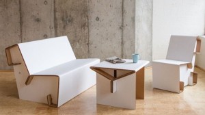 Chairigami Cardboard Furniture in Washi White colour by Chairigami - Zach Rotholz.