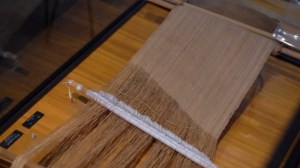 To introduce: the traditional Ainu textile called Attushi. Image by the video of Greg Lam.