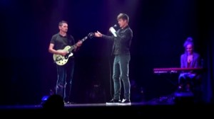 To introduce: Musion 3D and Dan Olsen music concert in 3D interactive hologram. Image by: REUTERS/Stuart McDill