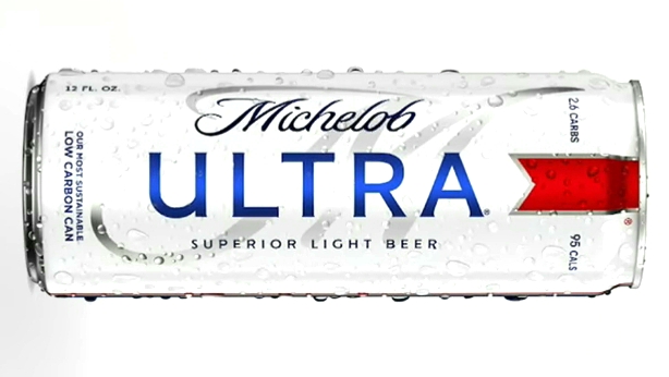 Anheuser-Busch announced a new partnership to pilot Michelob ULTRA cans made from low-carbon aluminium, 30% fewer carbon emisdions per can. Image by: Anheuser-Busch.